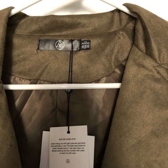 Missguided olive green faux suede jkt - Picture 2 of 5